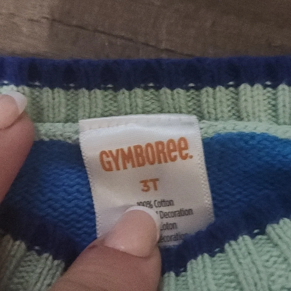Gymboree 2PC set Vintage Size 3T  Super Hippo Vintage Sweater Paired with Jeans